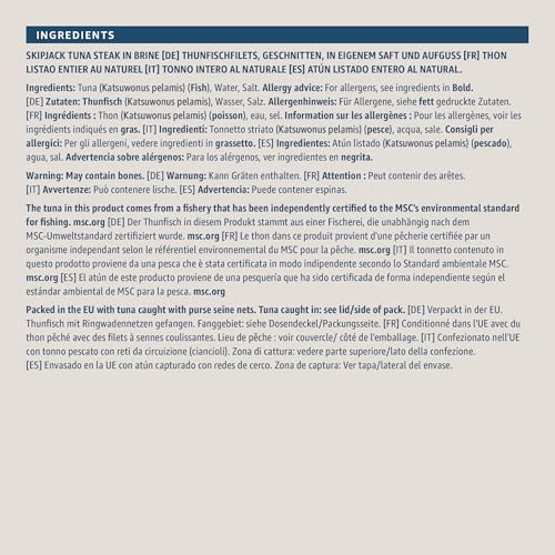 by Amazon Thunfischfilets, geschnitten, in eigenem Saft und Aufguss, 195g, 4er-Pack