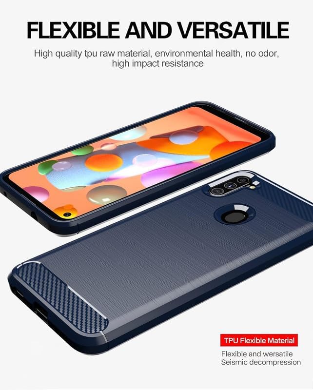 Image of Basic Case for Samsung Galaxy M11 / A11 (Carbon Fibre Blue)
