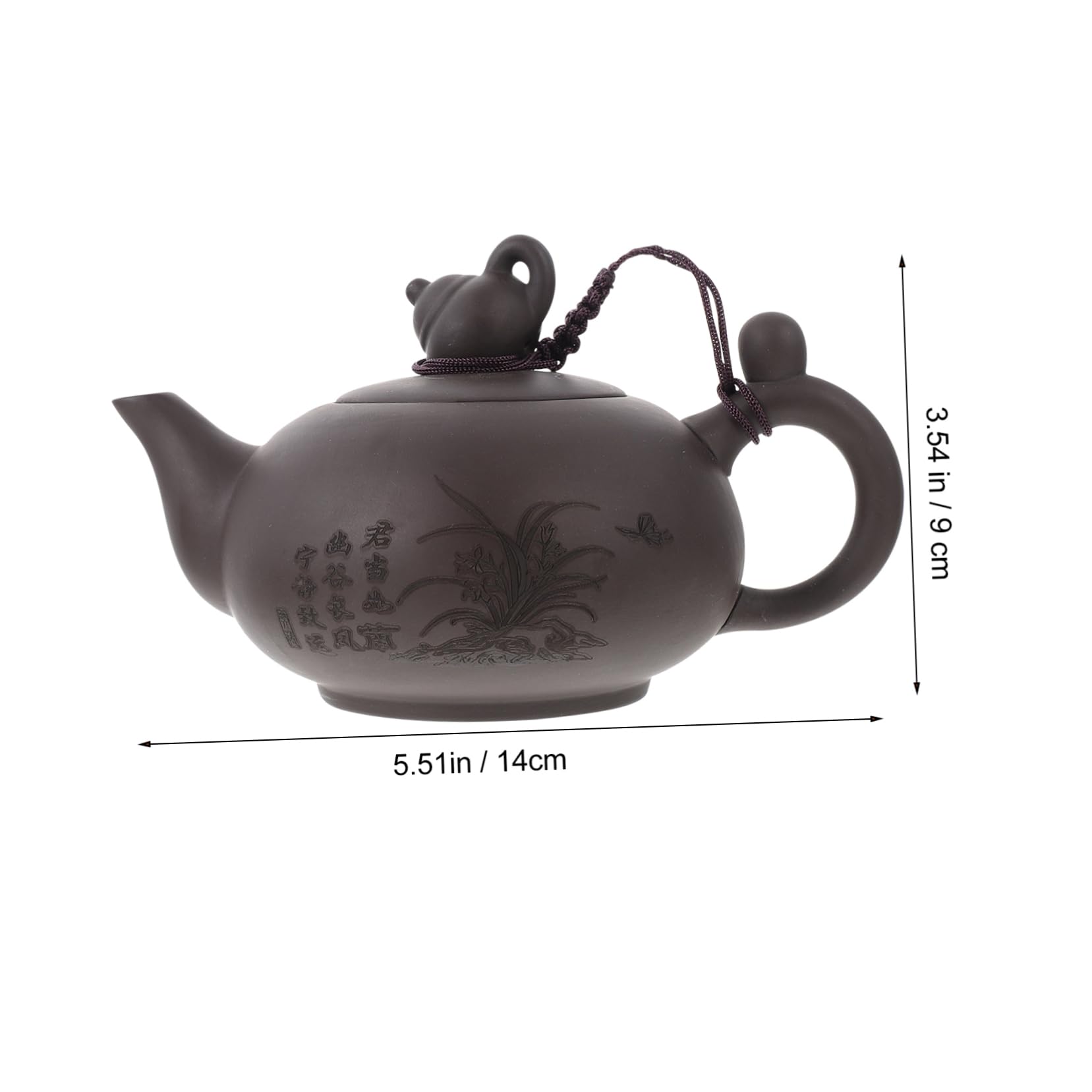 1 szt. Czajnik do herbaty liściastej, czajnik retro, czajnik kung fu, chiński tradycyjny czajnik, fioletowy czajnik do herbaty piaskowej, mały ceramiczny zestaw do parzenia kawy, porcelanowy zestaw