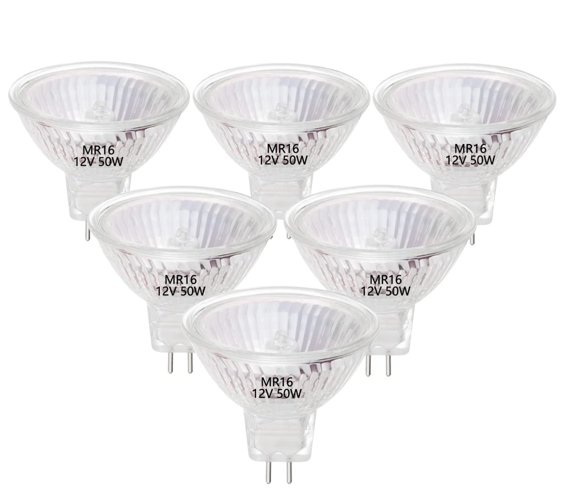 Sponsored Ad – MR16 Halogen Light Bulbs, 50W 12V MR16 GU5.3 Halogen Spot Bulbs Lamp, Warm White,Pack of 6