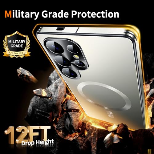 Image of for Samsung Galaxy S25 Ultra Case, Heavy-Duty Slim Design Compatible with MagSafe, Strong Magnetic Shockproof Protection for Screen & Camera Cover Case for Samsung S25 Ultra,Silver