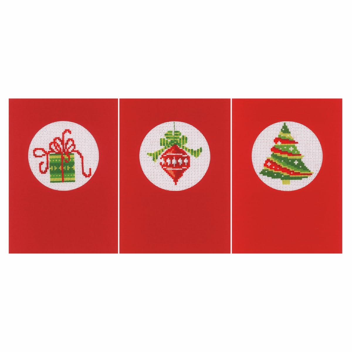 Vervaco Greeting Card kit Christmas Set of 3