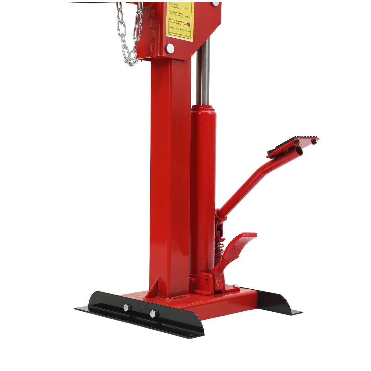 LALABU Hydraulischer Federspanner, 3 t Federkompressor mit 7 Höhenstufen, Fußpedal und Sicherheitskette für Werkstatt und Garage