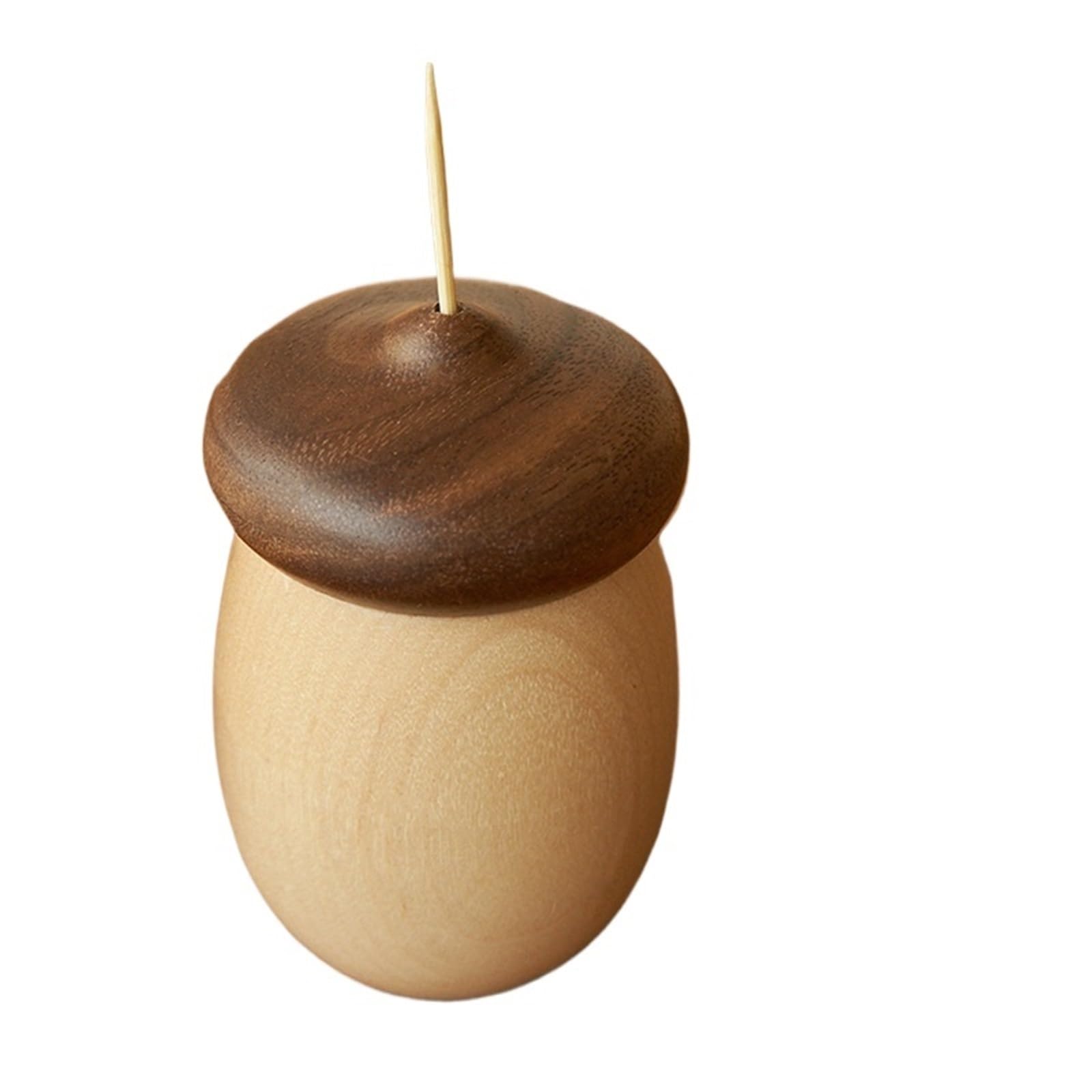 PSNKLMM 1Pc Toothpick Holder Cute Marshroom Shape Black Walnut Of Storage Box Dispenser