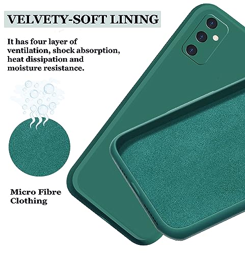 Image of A rtistque Liquid Silicone Back Cover Case for Samsung Galaxy M54 5G / Samsung Galaxy F54 5G Shockproof TPU Soft Flexible with Camera Protection - Green