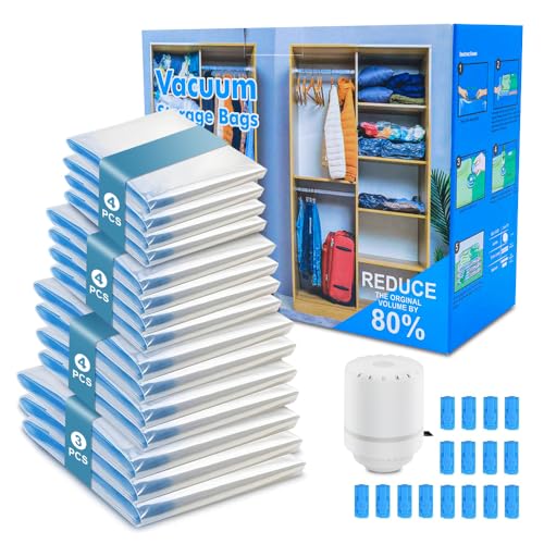 Opiniones de Ropa de una pieza para comprar online. 44 JESWO 15 Piezas Bolsas de Almacenamiento al Vacío con Bomba Eléctrica, Bolsas de Compresión para Viaje, Bolsas al Vacio Ropa Viaje para Edredones, Cobijas, Almohadas, Sábanas