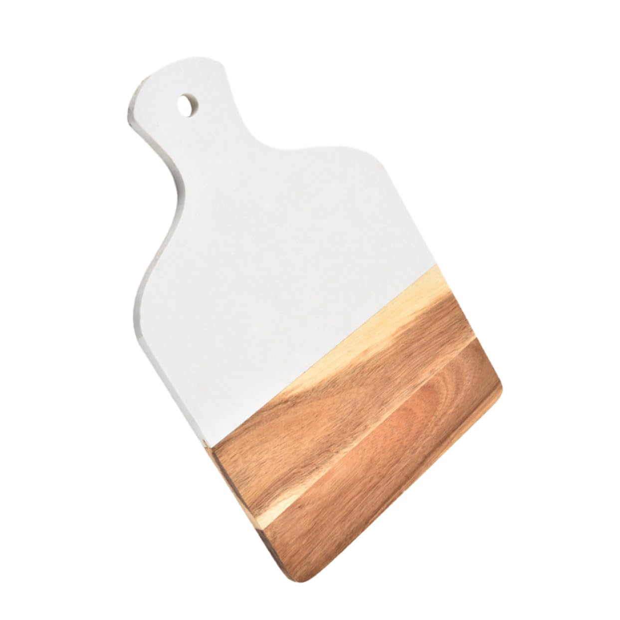 Planche à découper en bois et marbre design élégant avec manche pour cuisine