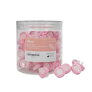 PEKYBIO PTFE Syringe Fliter Hydrophilic Filtration 13mm Diameter 0.22?m Pore Size for Lab, Pack of 100, Non-Sterilized