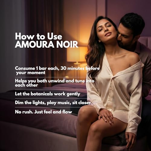 Image of ELOURA Amoura Noir Mood Uplifting Chocolates for Couples - 4 Bars, 20g Each | Chocolate for Couples | 45% Dark Chocolate & 9 Natural Botanical Blend | Vegan Dairy Free | Gift Set for Men & Women