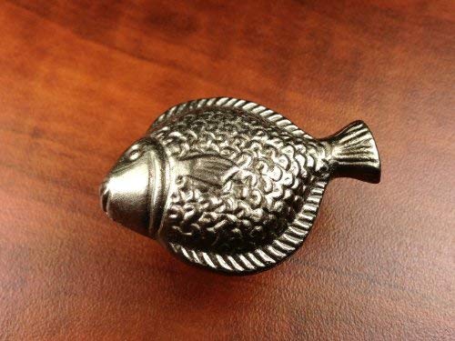 Sonoma Cabinet Hardware Nautical Fish Knob Brushed Satin Nickel Solid Heavy Designer New Kitchen Custom Knobs Oceana Beach House #TOP4