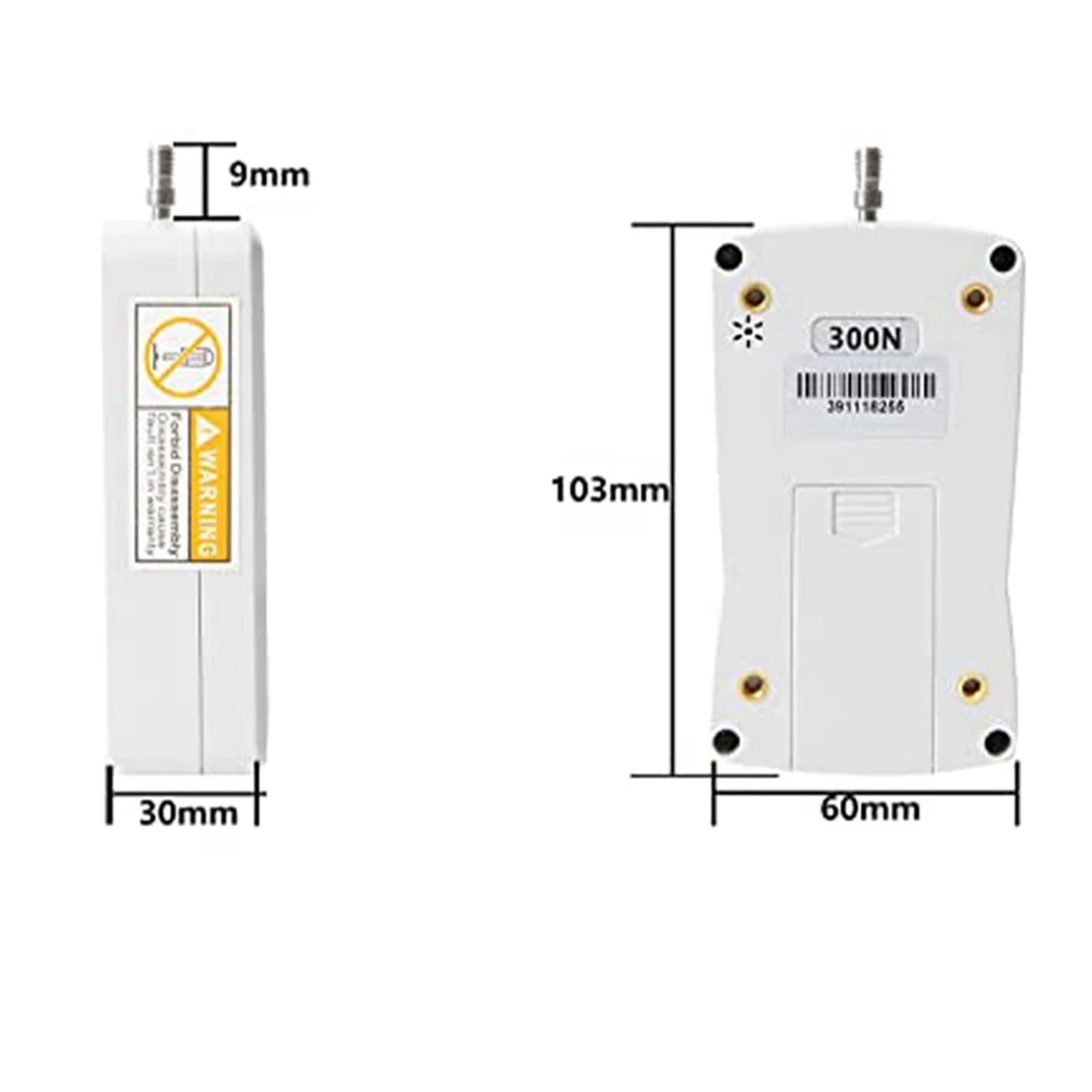 Dynamomètre numérique 300 N - Haute sensibilité - Mesure Newton, livres, kilogrammes, onces avec une faible erreur - Blanc 500 N