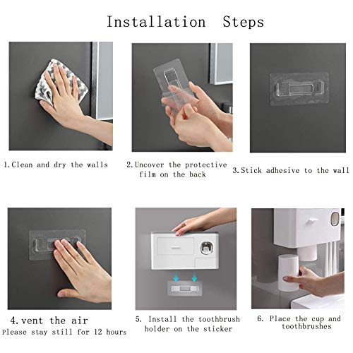 image for Hushnow Toothbrush Holder Wall Mounted,Toothbrush Storage Box with Dus