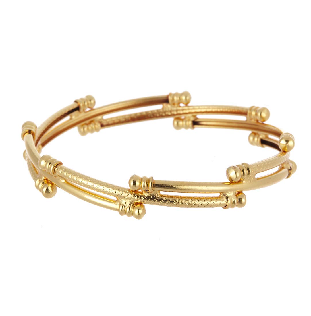 Victoria, Pearls & Plated Bangles Combo Pack - Set of 4