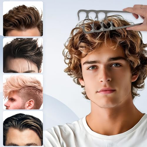 Peine para cabello texturizado Holifada gris miniatura 7