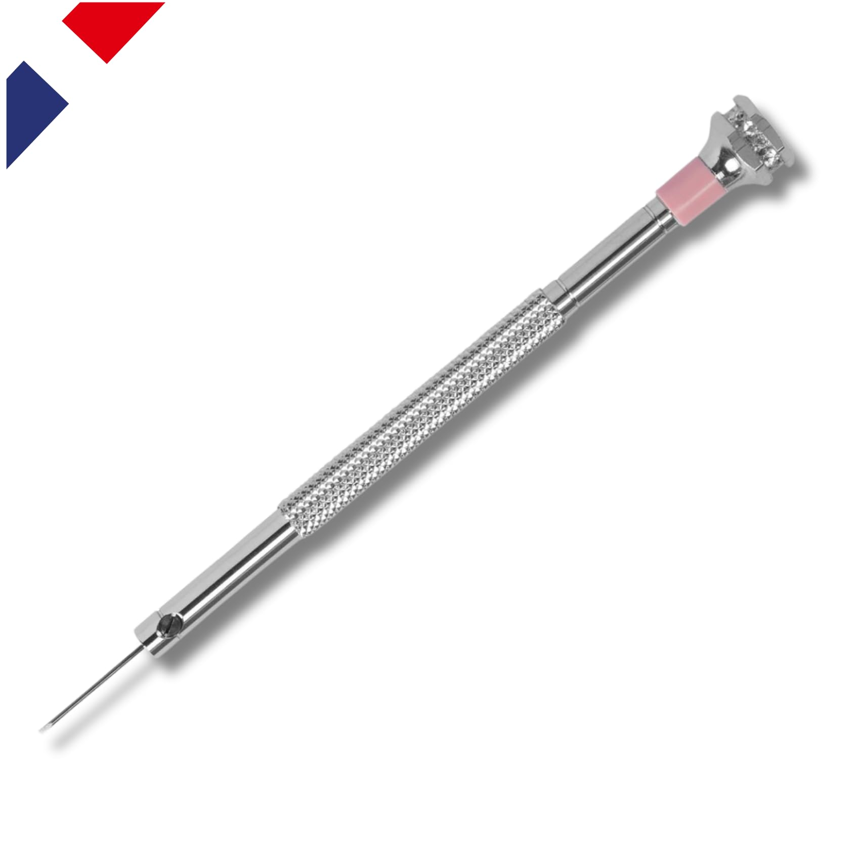 MV – Drehsockel mit 9 Uhrmacherschraubendrehern mit Ersatz-Bits – Größen von Ø 0,6 mm bis 3,0 mm