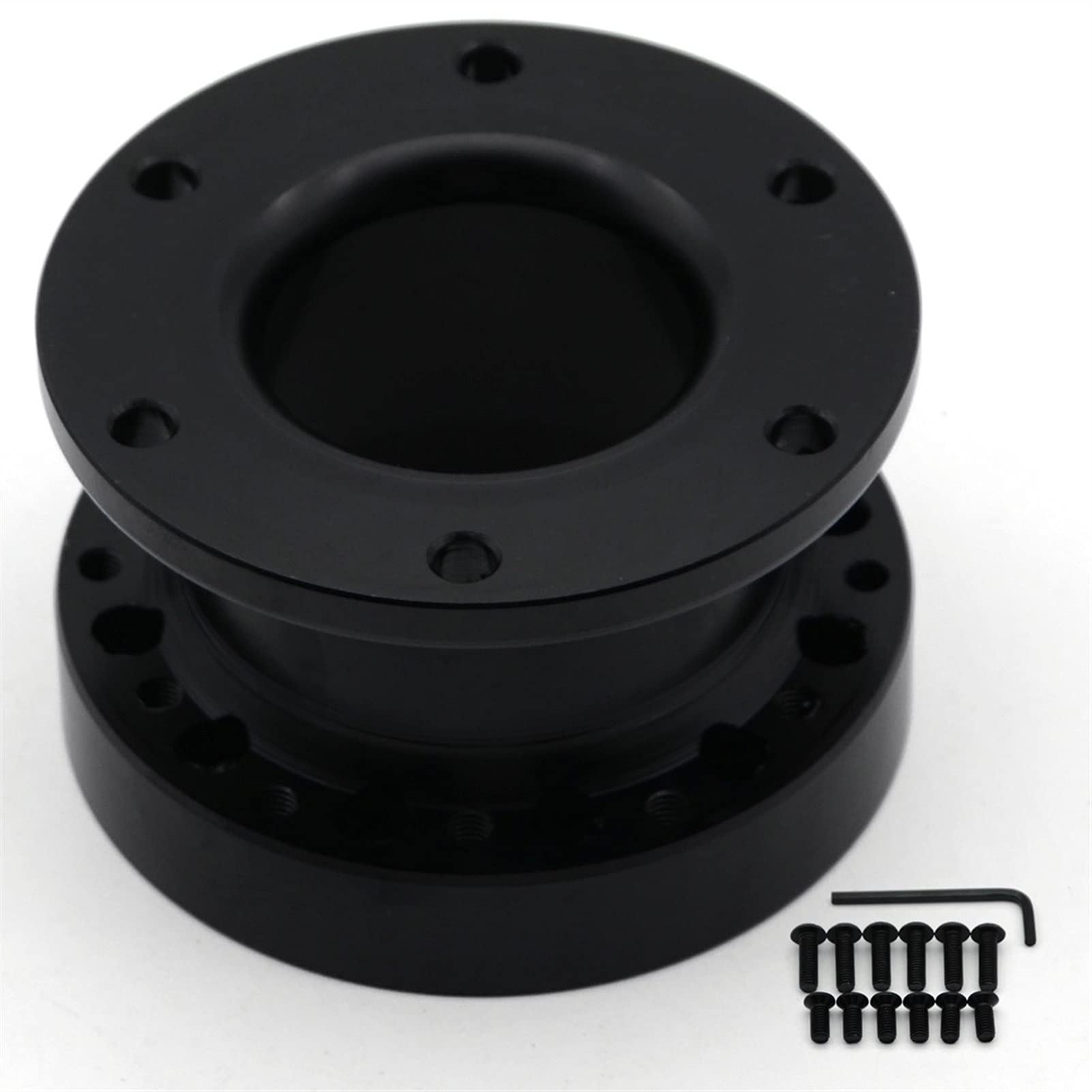 12/51/76/101 MM uniwersalna piasta kierownicy przekładka piasta koła kierownicy Boss Kit Adapter przekładka czarna Zestaw piasty kierownicy samochodowej(51MM)
