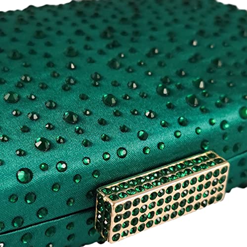 Image of Boutique De FGG Women's Crystal Clutch Evening Bag Bride Handbags for Wedding Party Diamond Rhinestone Clutch Purse,Mini,Mini
