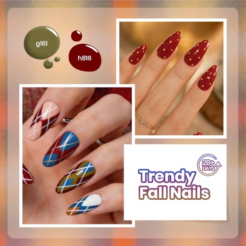 Image of Beetles Fall Gel Polish Set - Fall Passage Collection, Burgundy Brown Orange 25 Autumn Colors Dark Gel Polish with Base Glossy Matte Top Coat UV LED Soak Off Gifts for Women