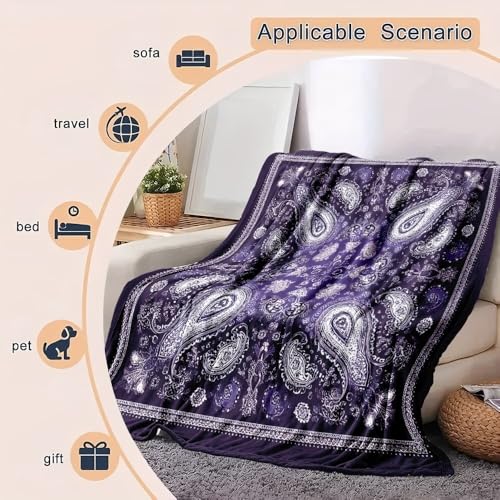 Couverture chaude violette pour décoration d'intérieur cocooning - 7