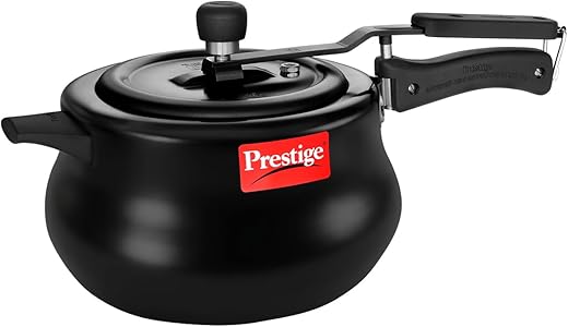 Prestige 5 Litre Hard Anodised Nakshatra Plus Svachh Innerlid Pressure Cooker|Deep lid for spillage control|Gas & Induction Compatible|Metallic…