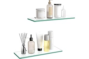 HOOBRO Glass Floating Shelves - Your Wall-Mounted Oasis