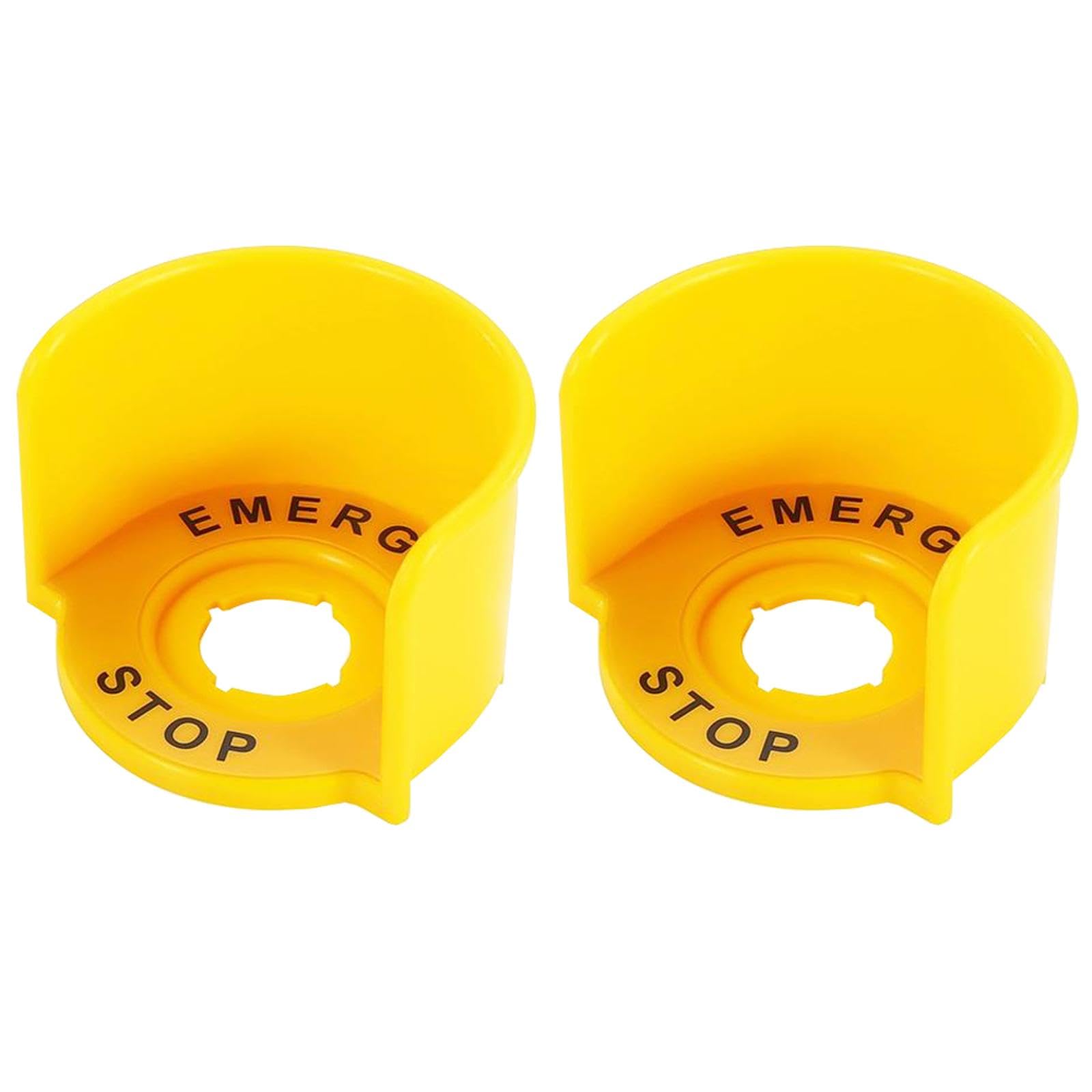 2Pcs Emergency Stop Button Protective Covers Push Button Switch Guard Button Protector for Industrial Machinery(Style K)