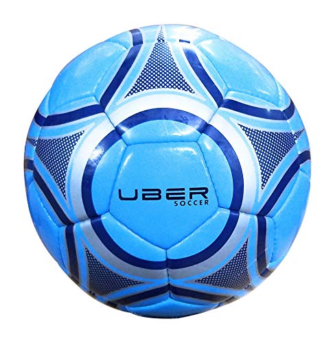 Uber Soccer Blue Steel Trainer Ball - Blue/Silver - Synthetic Leather - Latex Bladder - Size 5