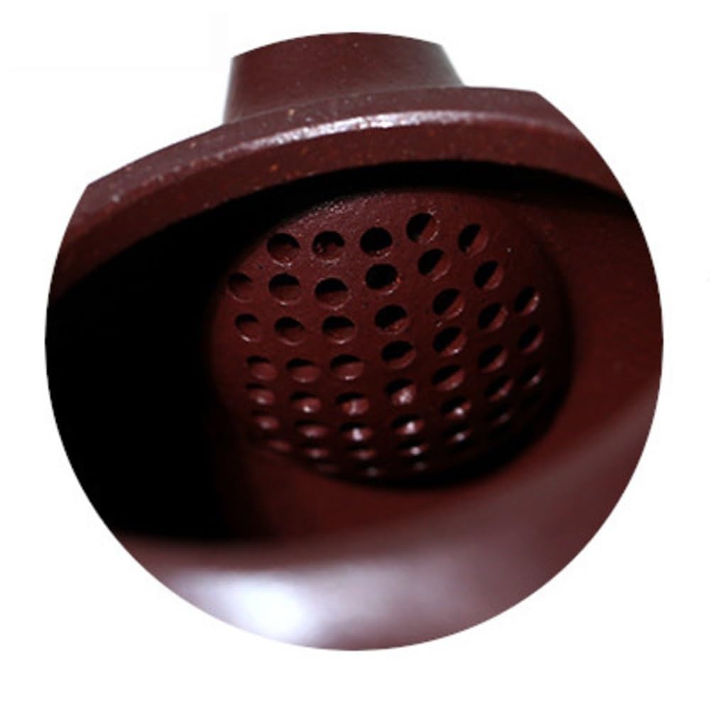Tetera de arcilla púrpura de 120 ml, olla hecha a mano, mineral crudo, hervidor de barro púrpura con filtro, tetera multifuncional china Zisha contenedor para preparar té