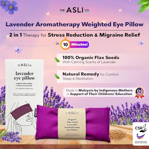 The Asli Co. [7 Packs] 2 in 1 Hot & Cool Therapy Handmade Eye Pillow (Charcoal Grey) Filled with 100% Natural Organic Flax Seeds & Lavender - Soothing and Calming Scent for Relaxation & Deep Sleep
