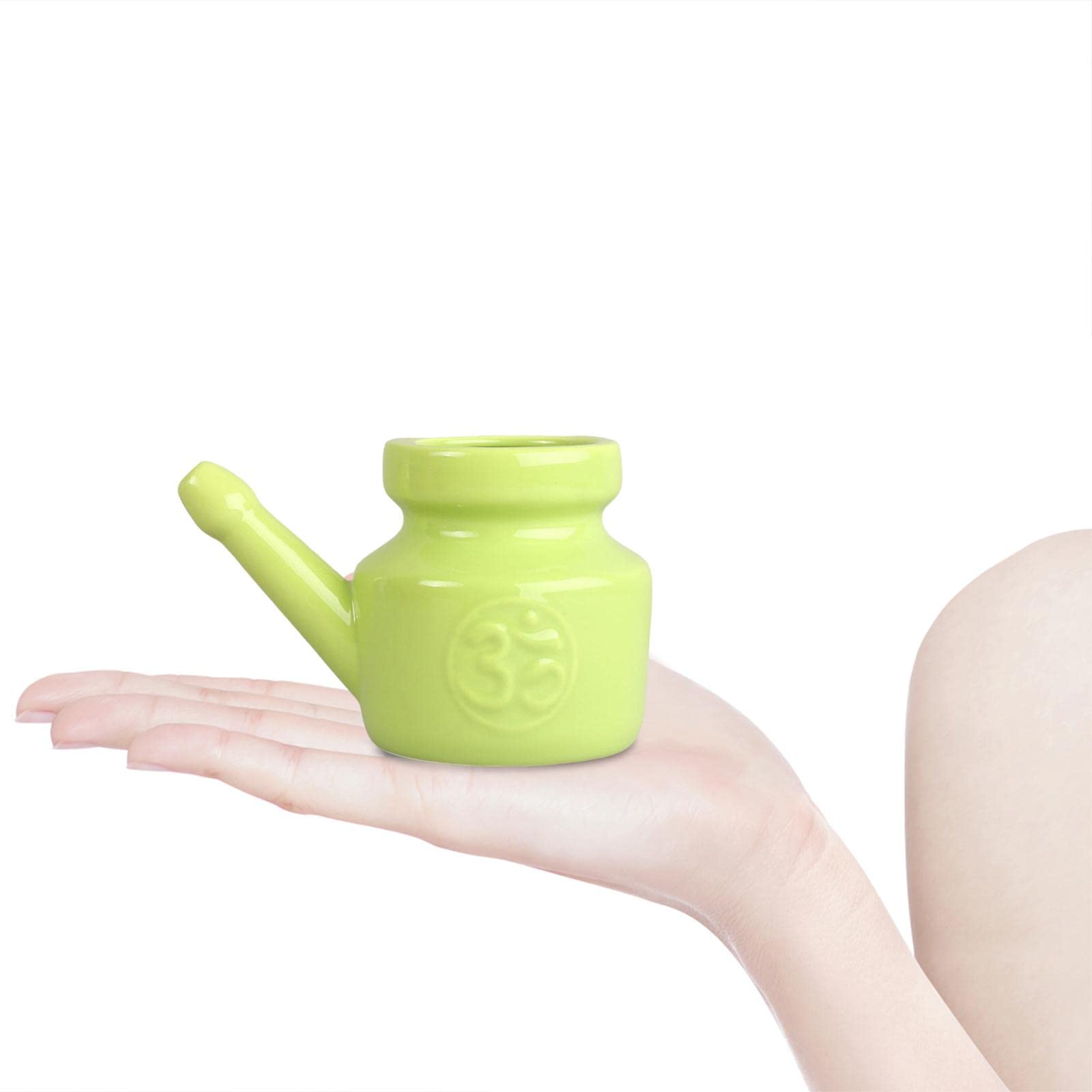 5x Irrigador Nasal de Cerámica, Limpiador Nasal Ergonómico Antigoteo, Apto para Hombres Y Mujeres, Uso Doméstico Y Viajes.
