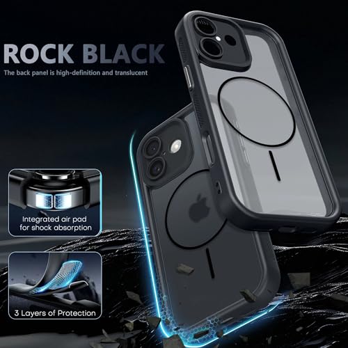 Image of Enflamo Back Cover Case for iPhone 17 Polycarbonate Matte | Ultra Hybrid | Lens Protection & Raised Edges (Black)
