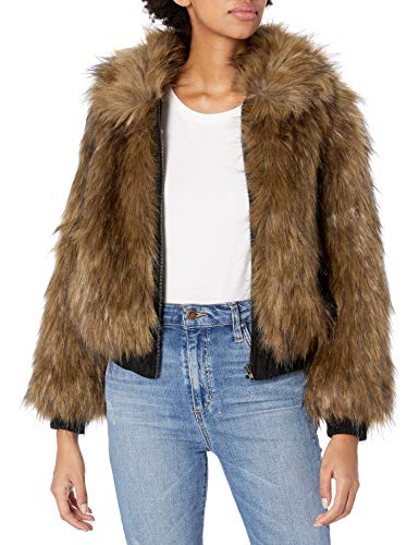 ASTR the label Women's Jiselle Faux Fur Fashion Jacket, Foxy Brown, M