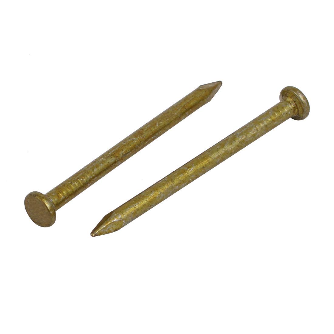 Aexit Fiber Concrete Fastener Cement Wall Carbon Steel Point Tip Wire Nails 3.4mmx50mm 100PCS Model:49as229qo130