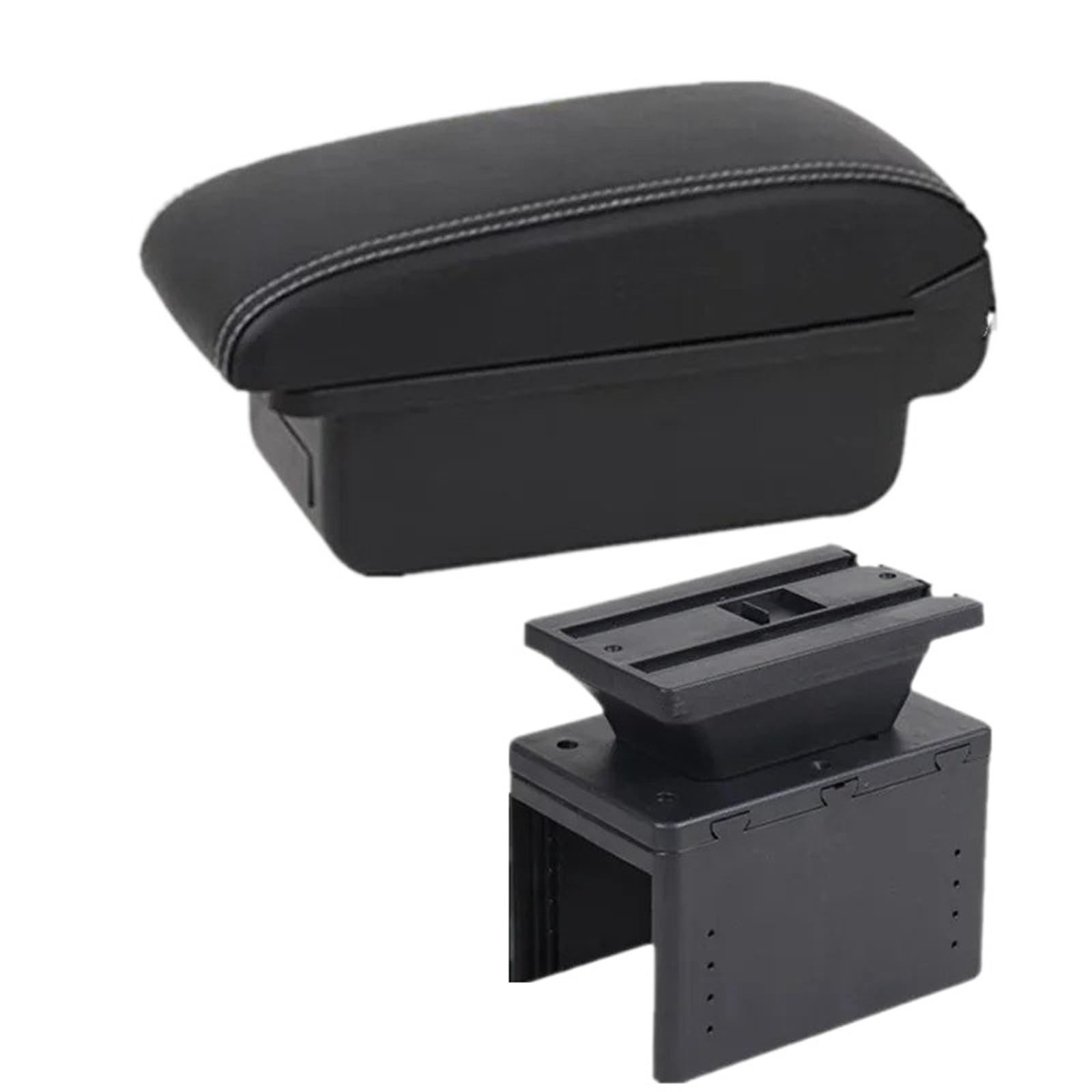 AWGNTQQ Car Armrests For Captur For Clio 5 Car Armrest Box Central Storage Box Retrofit Accessories(A style white line)