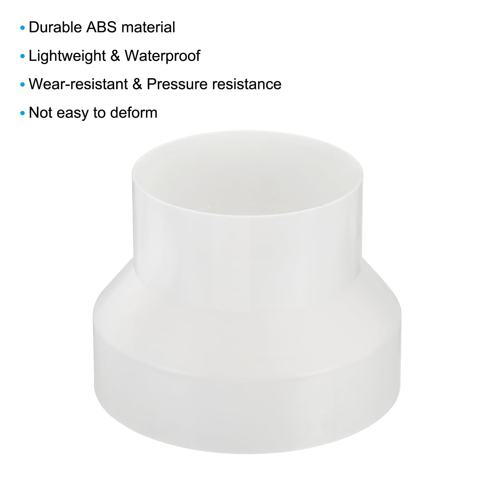 PATIKIL 6" to 4.5" ABS Plastic Duct Reducer Connector, White, Adapter, HVAC Heating Cooling Air Ventilation - Image 4