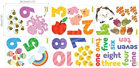 DECOWALL DS-2020 Numbers Wall Stickers Decals Peel and Stick Removable for Kids Nursery Bedroom Living Room art murals decorations decor decorative repositionable bathroom kitchen toddlers girls baby 8 518sCPVGeyL. AC