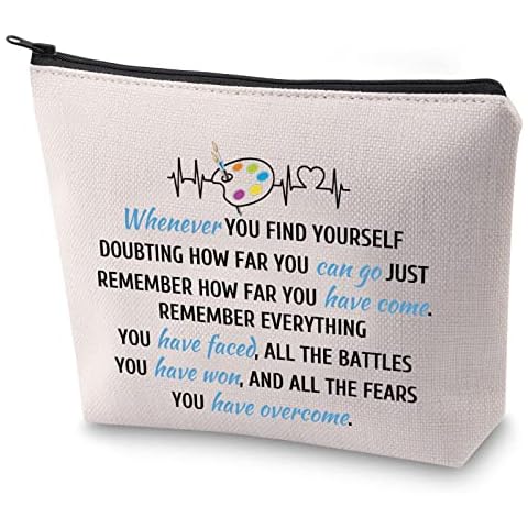 ZJXHPO Artist Gift Art Student Art Teacher Inspirational Gift Graduation Gift Motivational Zipper Pouch Makeup Bag, Whenever - ART, 23.5*17 cm Cover