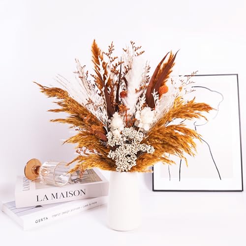 Ramo de Flores Secas Boho 17" Natural Pampas y Flores miniatura 5
