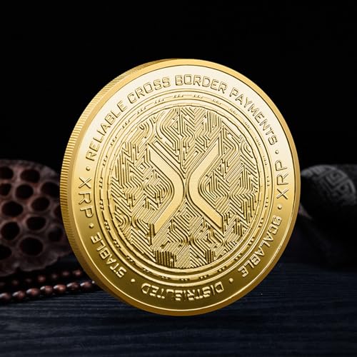 Gold-Plated Ripple XRP Coin – Physical Cryptocurrency Commemorative Coin – Crypto Collectible for XRP Enthusiasts, Bitcoin & Ethereum Fans, Novelty Hobby Display & Gift Item - Image 3