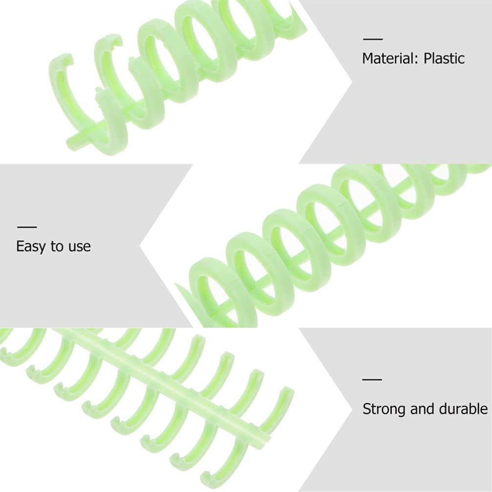 Tofficu Spiral Notebooks Book Binder Strip Rings 10Pcs Binding Spines Combs Plastic Loose Leaf Binder Rings Snap Hinged Book Rings for DIY Travel Diary Photo Album Keychain Ring : Office Products