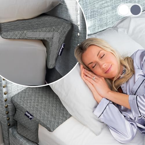 XetraDesign Bed Wedge Pillow for Headboard Gap Up to 7 Triangle Gap Filler for Bed Mattress Wedge Gap Filler Headboard Space Filler Corner Pillow Grey King 76