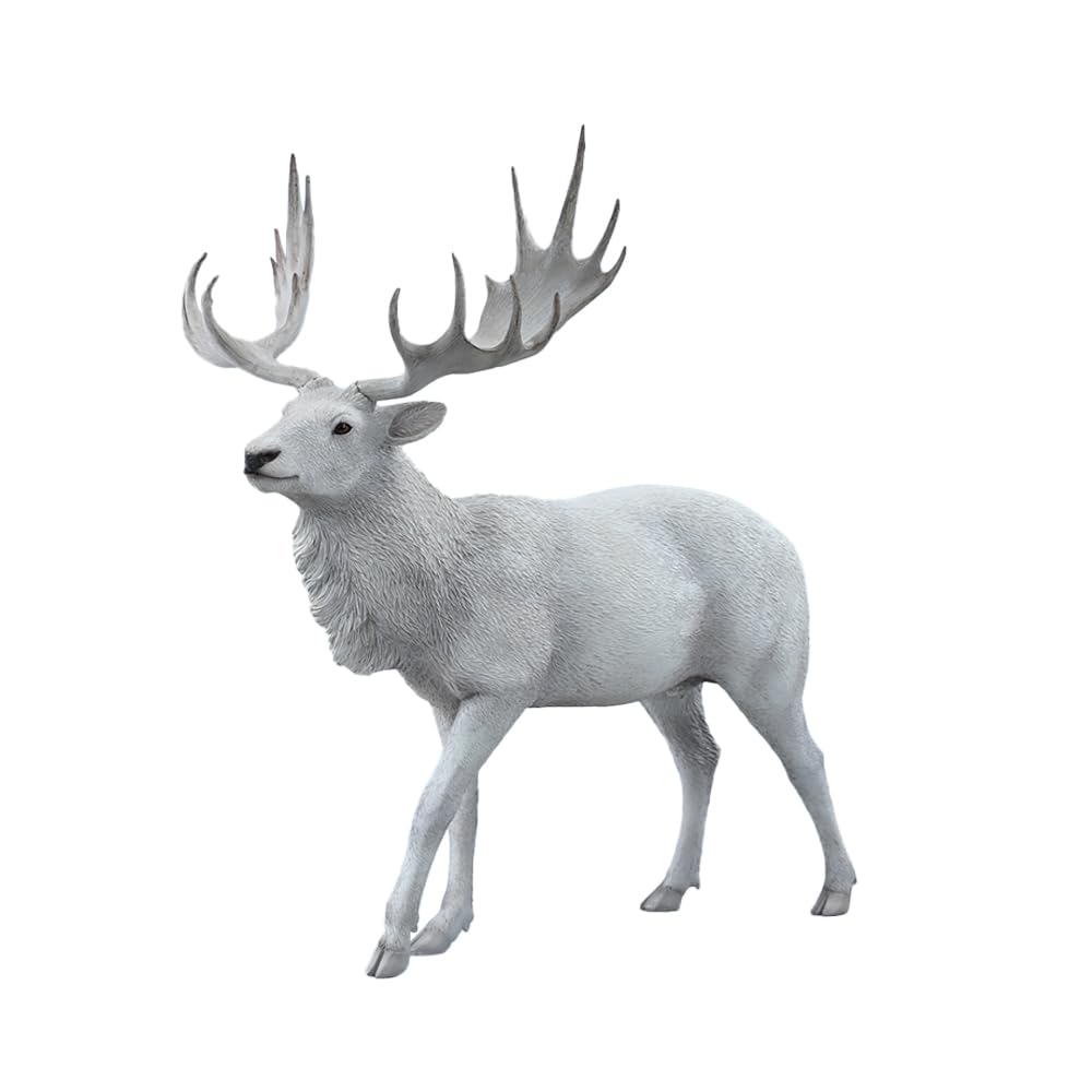Statue de cerf AMITD avec bois réalistes en résine ultra durable