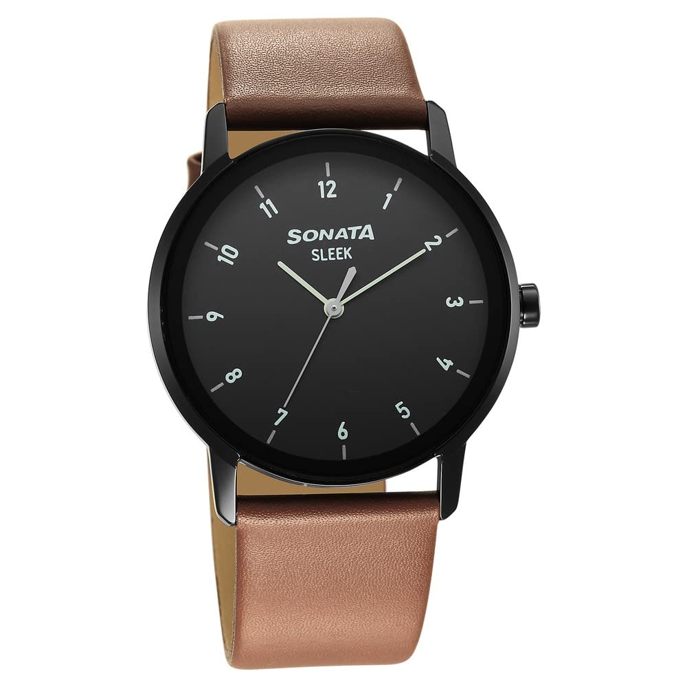 Sonata Sleek Black Dial Analog Watch for Men-7147NL01 (B0BS3MPL9S) Amazon Price History, Amazon Price Tracker