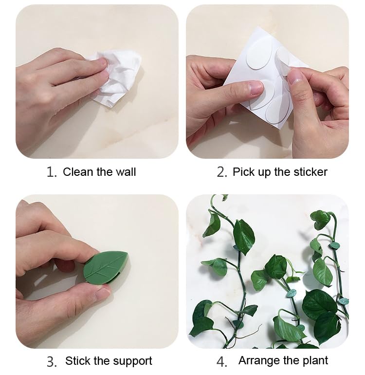 zalati Plant Climbing Supports 50pcs Plant Clips Wall Holder with Stickers for Climbing Vines Plants Wires/Cables Organizer - Image 2
