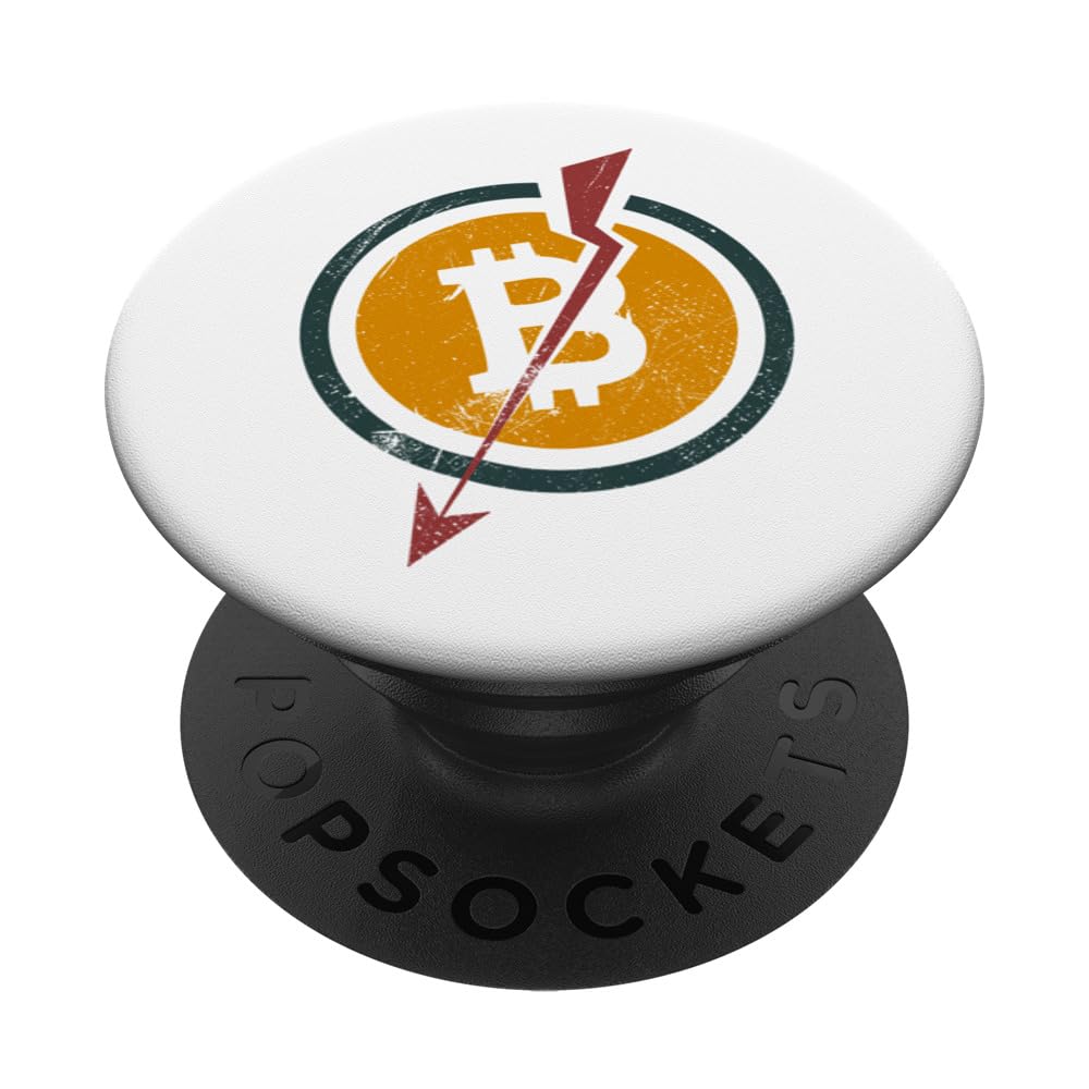Amazon.com: Broken BTC Coin & Red Arrow Bitcoin Dump Crypto Falling  PopSockets Standard PopGrip : Cell Phones & Accessories
