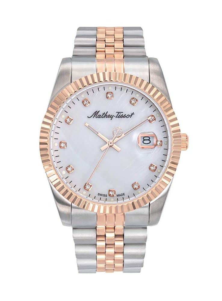 Mathey-Tissot Stainless Steel Swiss Made White Dial Analog Men Watch - H710Ra, Silver Band (B0BQBS7VS6) Amazon Price History, Amazon Price Tracker