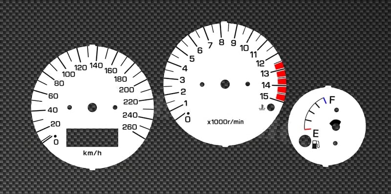 White Speedometer and Tachometer gauges for Yamaha FZS600 Fazer 1998-2001