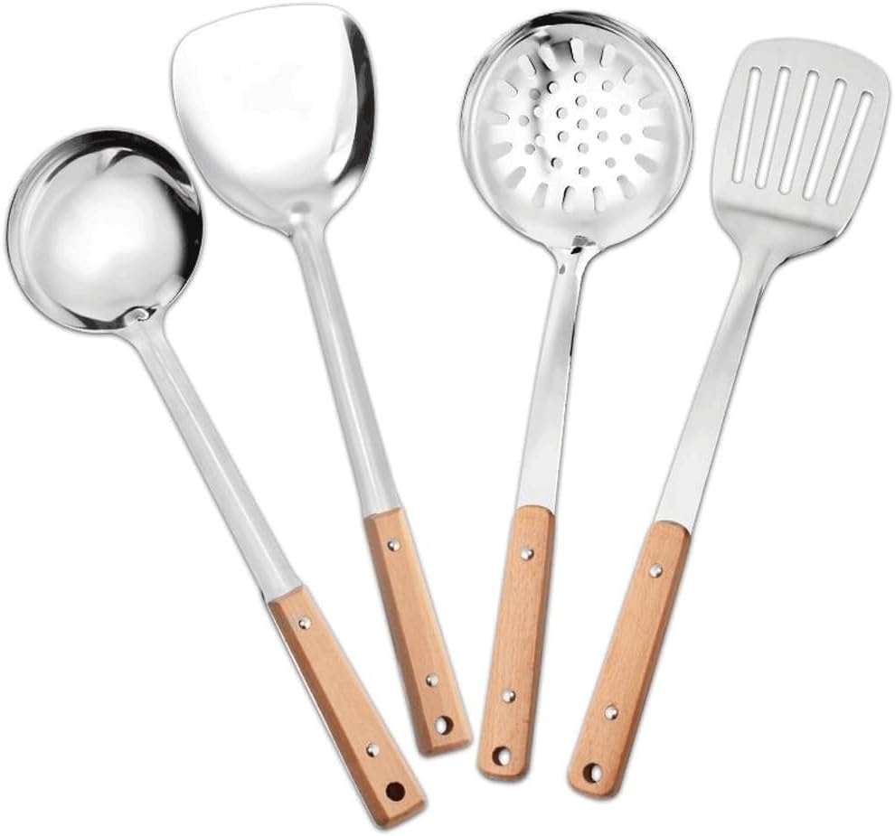 Stainless Steel Kitchen Tools Cooking Set Spatula Shovel Soup Tong Accessories Baking