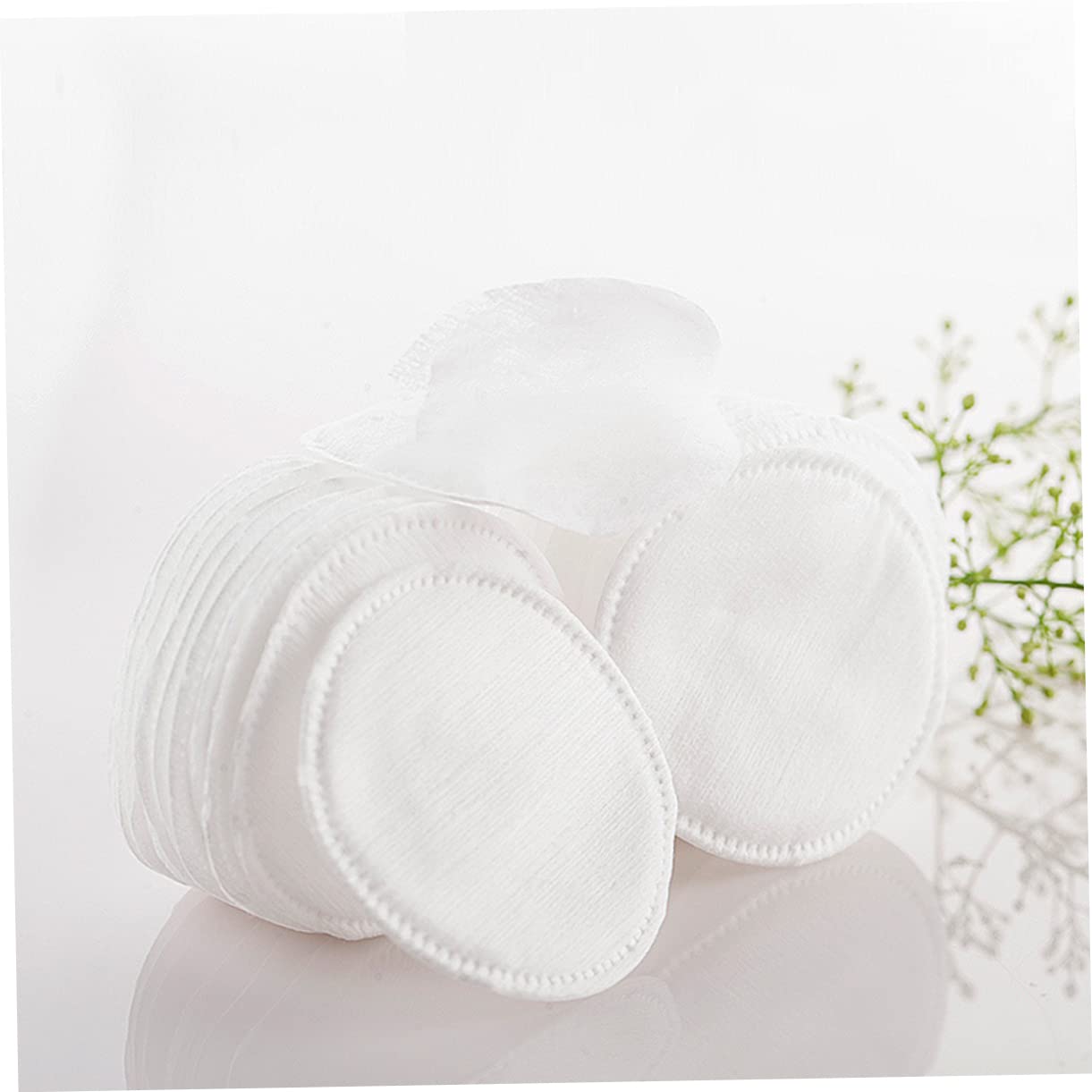 BIUDECO 60pcs Round Makeup Remover Pads Cotton Pads for Face Makeup Remover Wipes Safe Odorless Three Layer Design