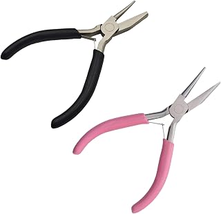 Compact Jewelry Pliers with Ergonomic Handles Perfect for Artisans and Hobby Electronics for Small Repairs, 2 Pack Jewelry Making Equipment